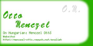 otto menczel business card